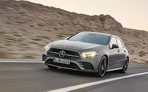 Обои автомобили Mercedes-Benz A-class AMG Line Edition - 2018