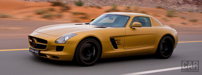 Обои автомобили Mercedes-Benz SLS AMG Desert Gold - 2010 - Car wallpapers