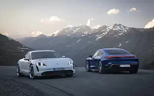 Обои автомобили Porsche Taycan Turbo - 2019