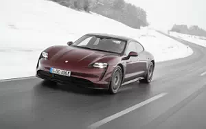 Обои автомобили Porsche Taycan (Cherry Metallic) - 2021