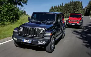 Обои автомобили Jeep Wrangler Unlimited Rubicon and Jeep Wrangler Unlimited Sahara EU-spec - 2018