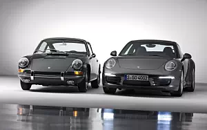   Porsche 911 Carrera 4S Coupe 2013 and Porsche 911 2.0 Coupe 1964