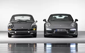   Porsche 911 Carrera 4S Coupe 2013 and Porsche 911 2.0 Coupe 1964