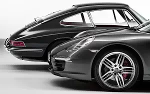   Porsche 911 Carrera 4S Coupe 2013 and Porsche 911 2.0 Coupe 1964